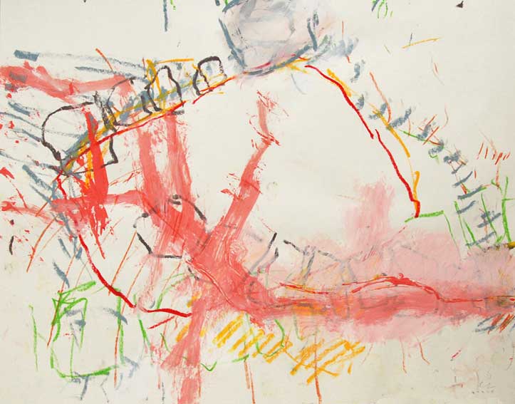 zeichnung, aquarell, kreide, primer auf 100g papier