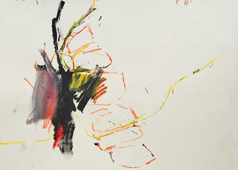 zeichnung, aquarell, kreide, primer auf 100g papier