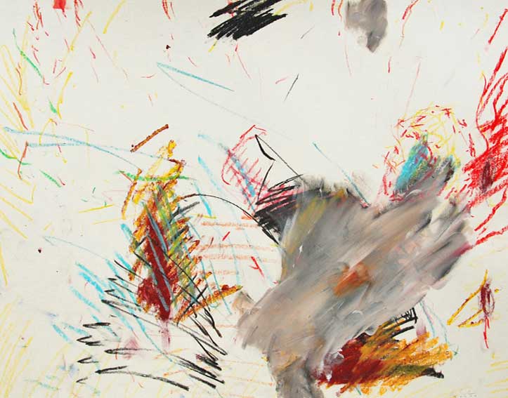 zeichnung, aquarell, kreide, primer auf 100g papier