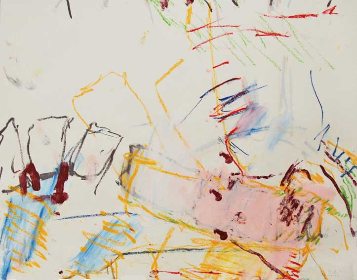 zeichnung, aquarell, kreide, primer auf 100g papier