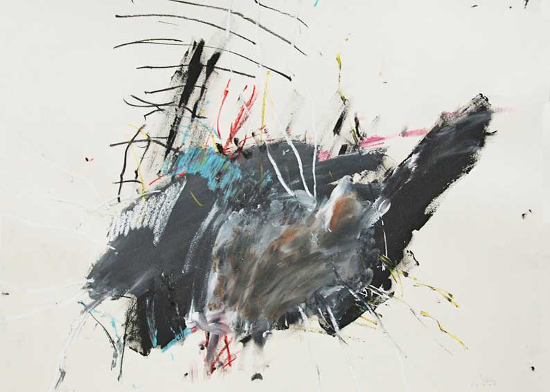 zeichnung, aquarell, kreide, primer auf 100g papier