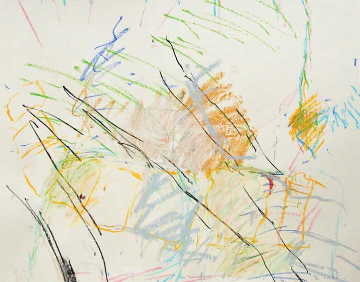 zeichnung, aquarell, kreide, primer auf 100g papier